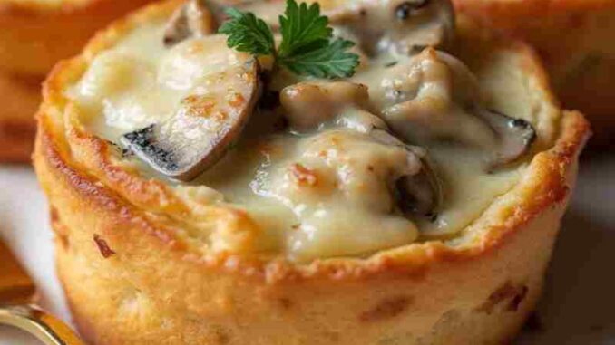 Bouchées de Champignons Gratinés