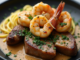 Steak et Scampi de Crevettes